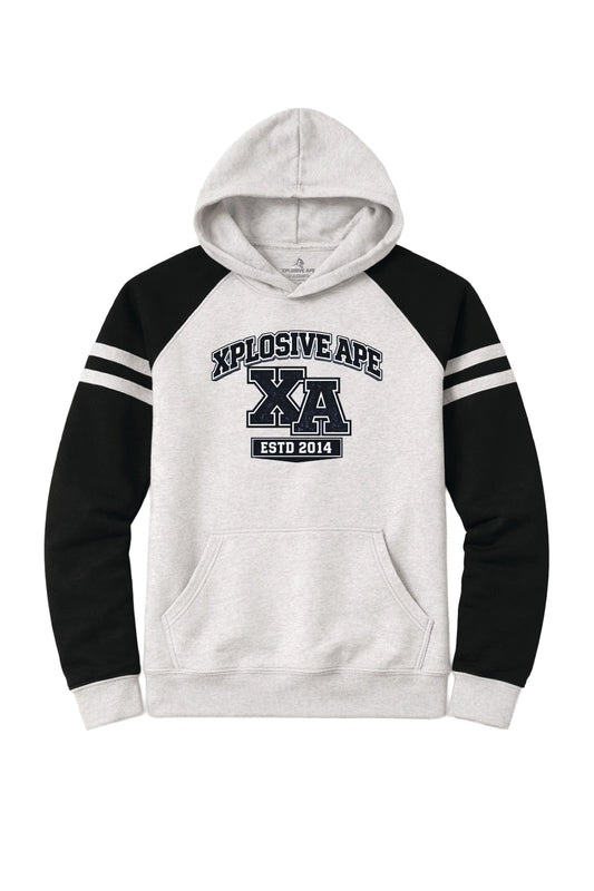 XAPE Monogram Raglan Hoodie - Oatmeal Heather/Black