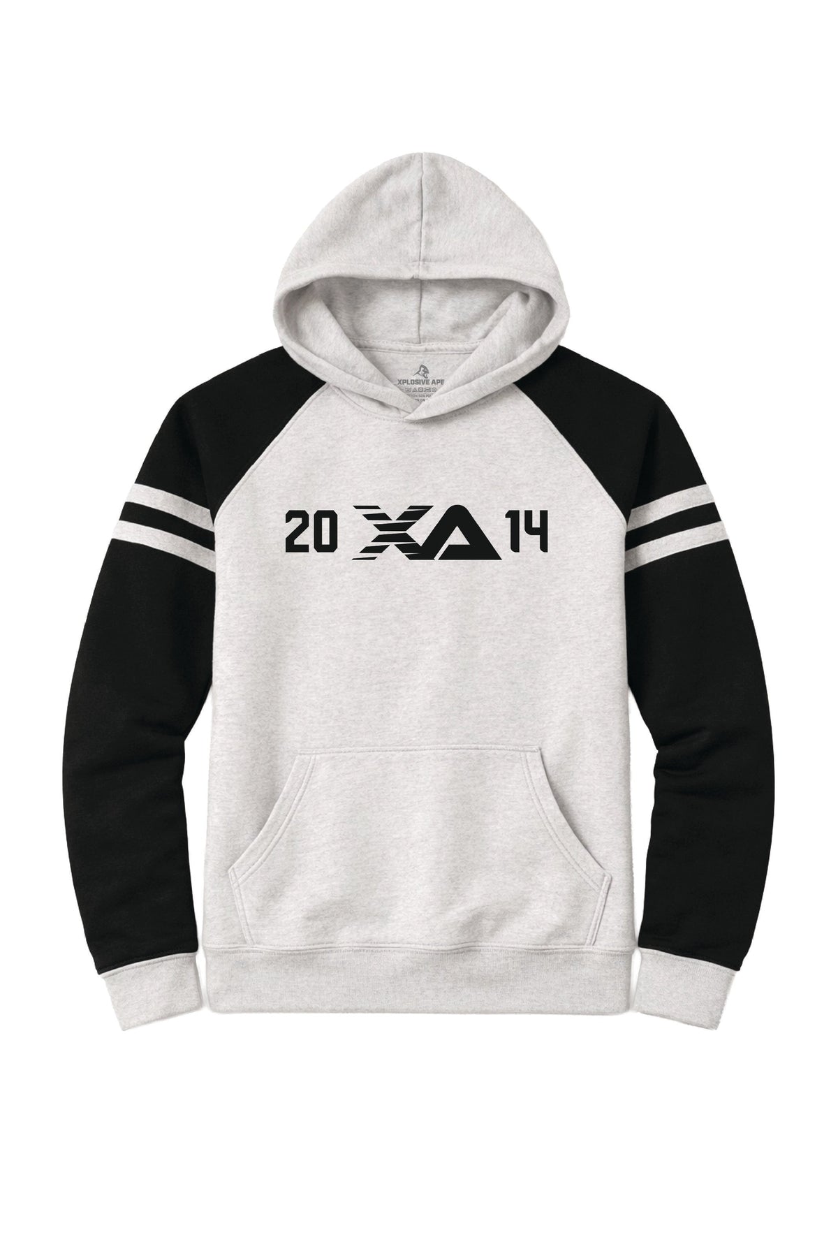 XAPE Blockline Raglan Hoodie - Oatmeal Heather/Black