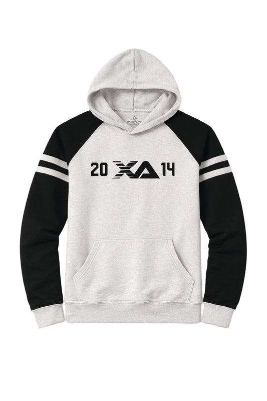 XAPE Blockline Raglan Hoodie - Oatmeal Heather/Black