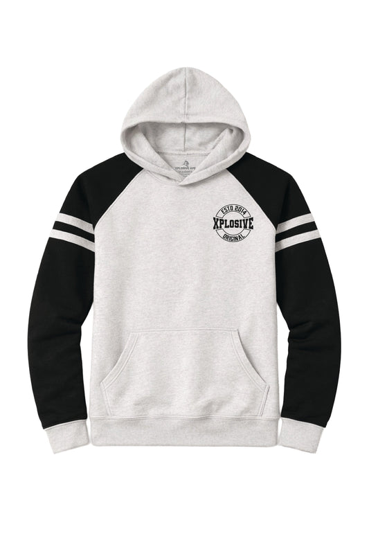 XAPE Varsity Prime Raglan Hoodie - Oatmeal Heather/Black