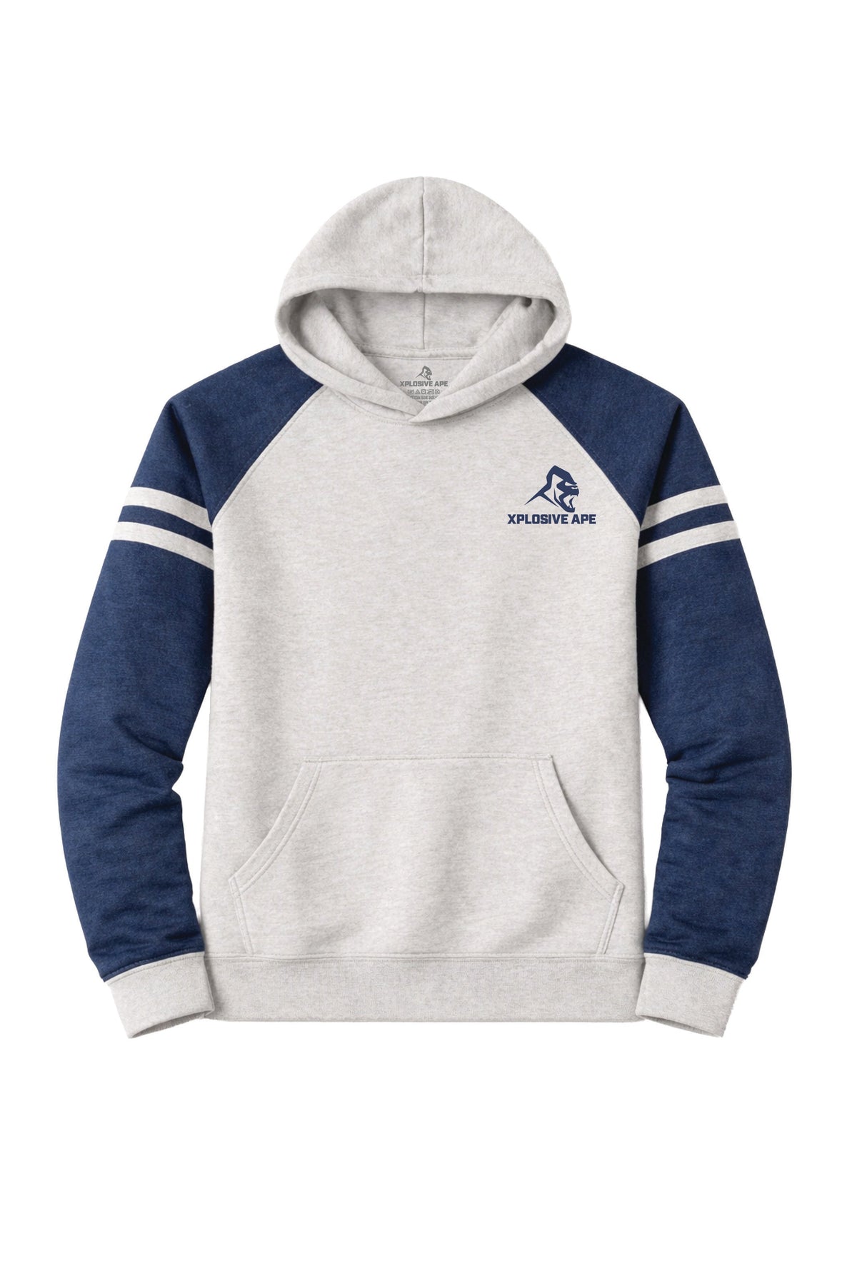 XAPE Classic Raglan Hoodie - Oatmeal Heather/Indigo